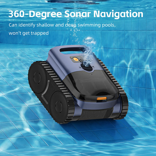 Pool Vacuum for Inground Pools, Cordless Robot Cleaner, Smart Navigation, Self-Parking, LED Indicator, 2150 Sq.ft