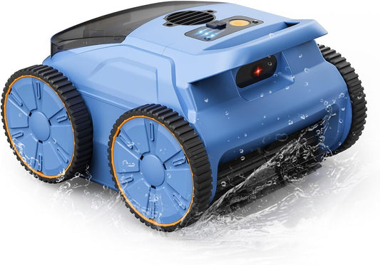 Cordless Robotic Pool Cleaner, 180 min Runtime, Self-Parking, Wall Climbing, Automatic Pool Vacuum Robot