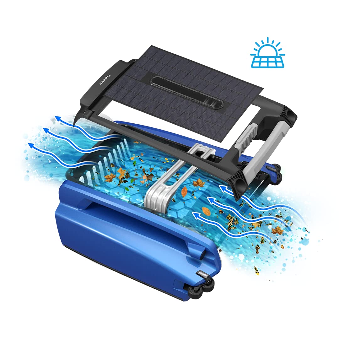 Betta SE Solar Powered Robotic Pool Skimmer, 24/7 Continuous Cleaning, Twin Salt-Chlorine Resistant Motors