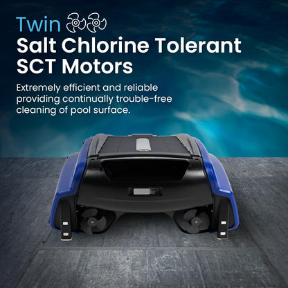 Betta SE Solar Powered Robotic Pool Skimmer, 24/7 Continuous Cleaning, Twin Salt-Chlorine Resistant Motors