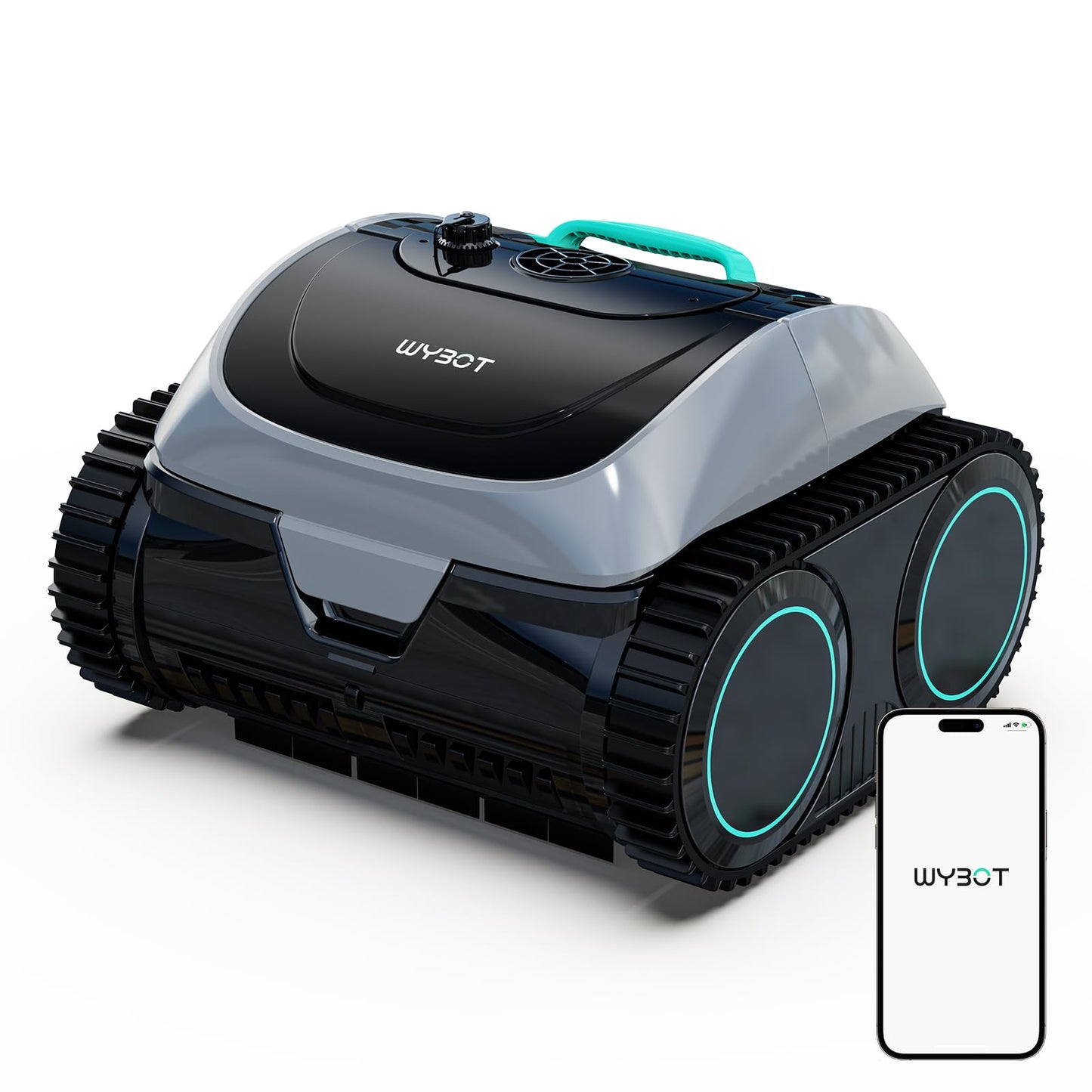 WYBOT C1 Cordless Robotic Pool Cleaner, 4-in-1, 150 min Runtime, Smart Navigation, App Control