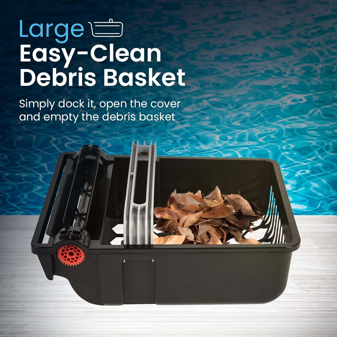 Betta SE Solar Powered Robotic Pool Skimmer, 24/7 Continuous Cleaning, Twin Salt-Chlorine Resistant Motors