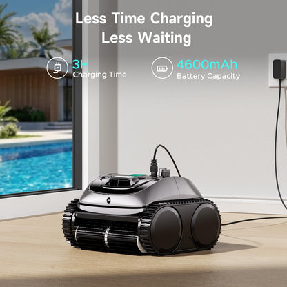 WYBOT C1 Cordless Pool Vacuum, 4-in-1 Smart Cleaner, 150 min Runtime, App Control Navigation