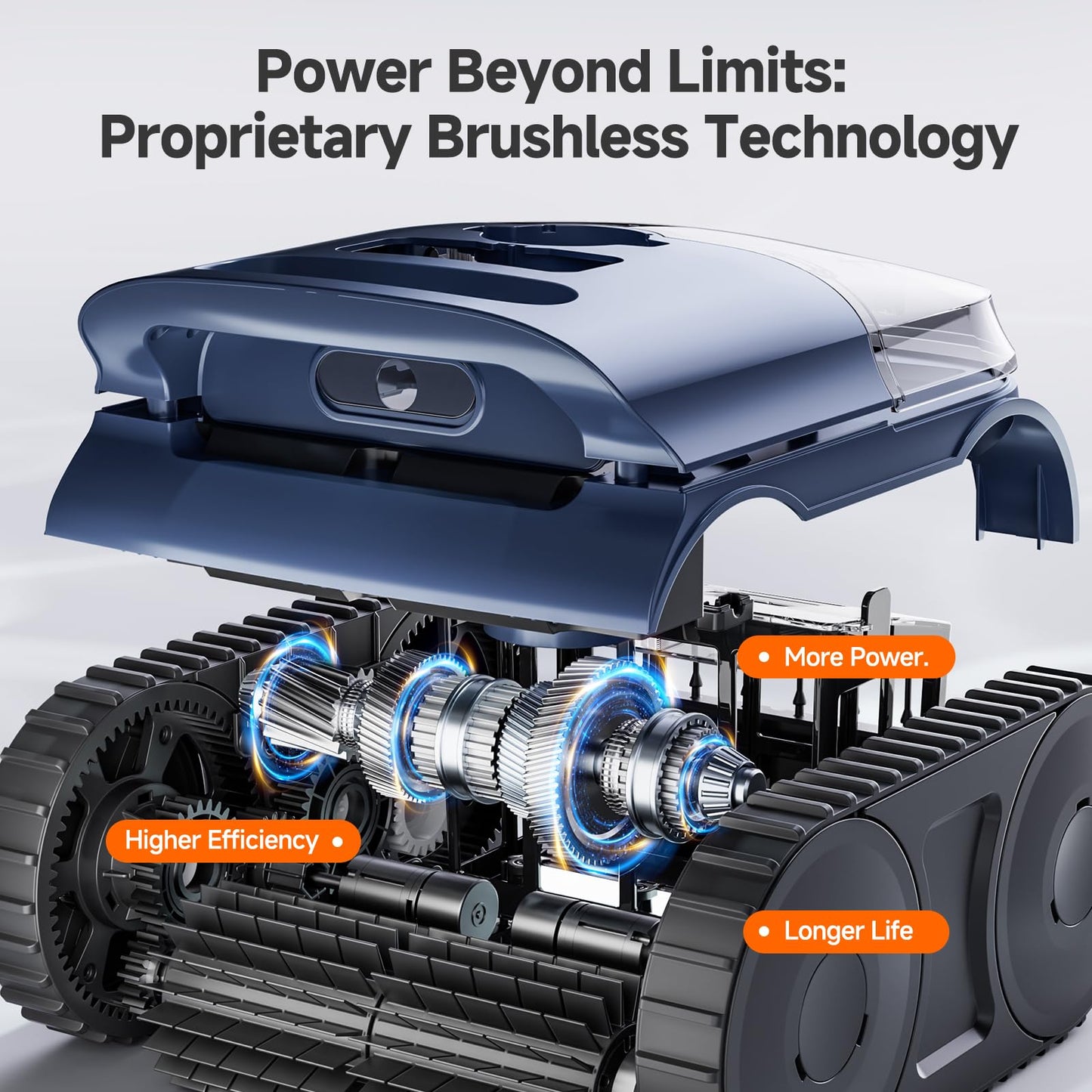 Pool Vacuum for Inground Pools, Cordless Robot Cleaner, Smart Navigation, Self-Parking, LED Indicator, 2150 Sq.ft