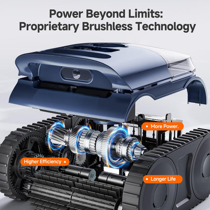 Pool Vacuum for Inground Pools, Cordless Robot Cleaner, Smart Navigation, Self-Parking, LED Indicator, 2150 Sq.ft