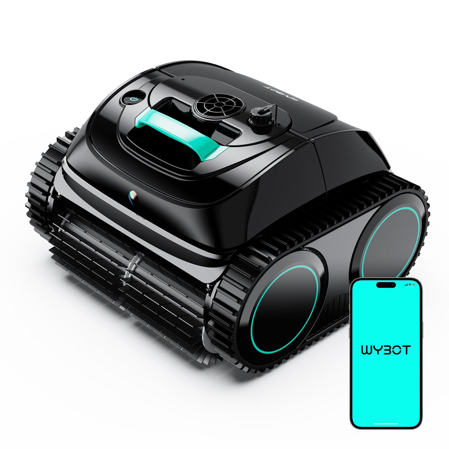 WYBOT C1 Cordless Pool Cleaner, Wall & Waterline Cleaning, 150 min Runtime, App Navigation