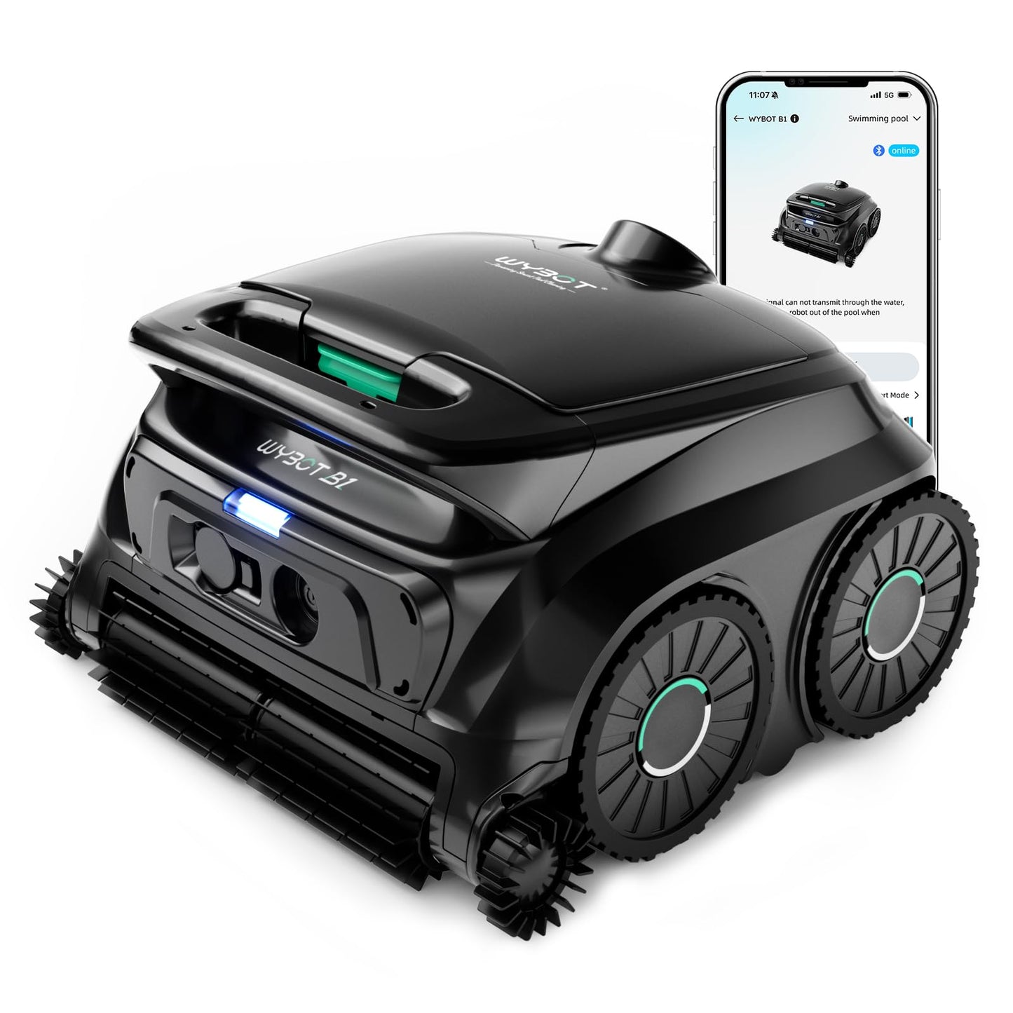 (2026 New) WYBOT B1 Robotic Pool Cleaner, Floor & Wall Cleaning, 120 min Cordless, Smart Navigation, Self-Parking