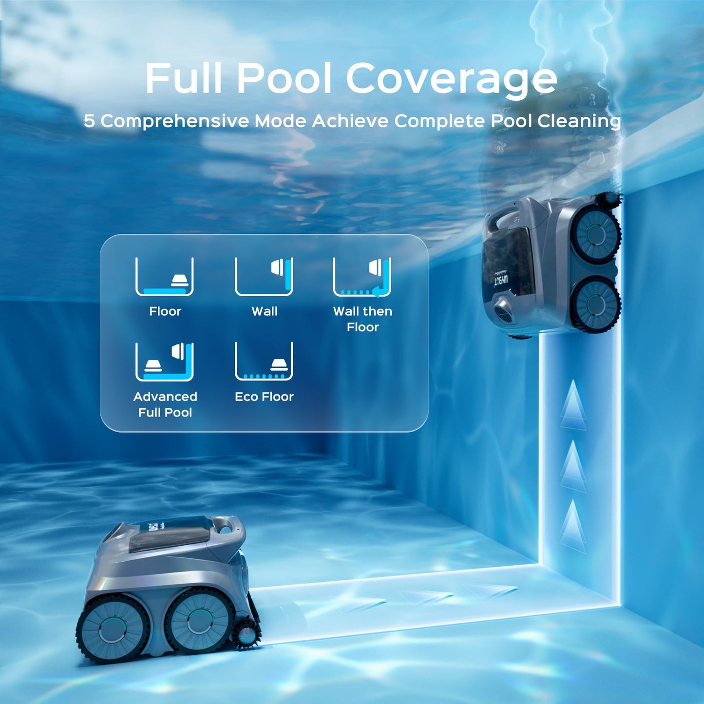 WYBOT B1 Robotic Pool Cleaner, Cordless Vacuum, Smart Navigation, Self-Parking, Inground & Above Ground Pools