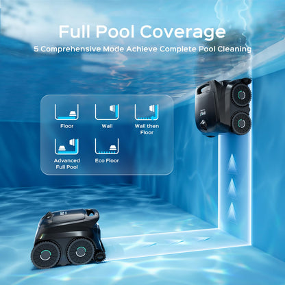 (2026 New) WYBOT B1 Robotic Pool Cleaner, Floor & Wall Cleaning, 120 min Cordless, Smart Navigation, Self-Parking