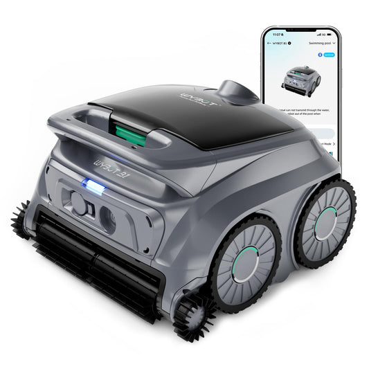 WYBOT B1 Robotic Pool Cleaner, Cordless Vacuum, Smart Navigation, Self-Parking, Inground & Above Ground Pools