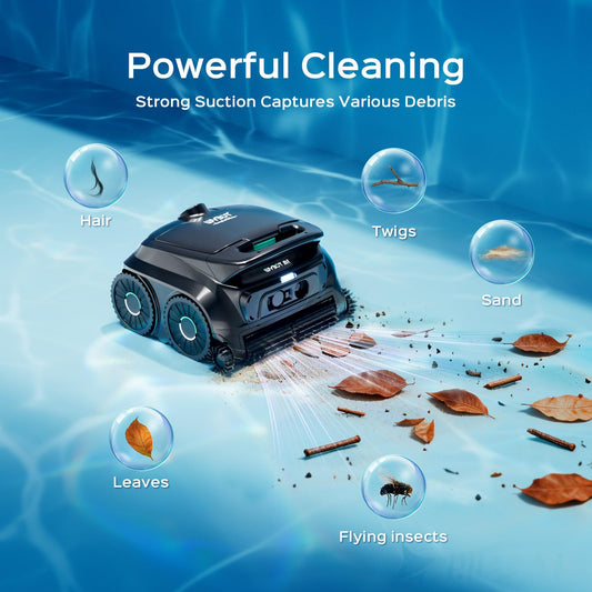 (2026 New) WYBOT B1 Robotic Pool Cleaner, Floor & Wall Cleaning, 120 min Cordless, Smart Navigation, Self-Parking
