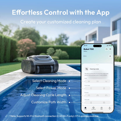 (2026 New) Bubot 700 Cordless Robotic Pool Cleaner, 210 min Runtime, Triple Motor, Floor/Wall/Waterline Cleaning