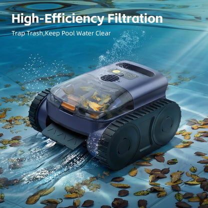 Pool Vacuum for Inground Pools, Cordless Robot Cleaner, Smart Navigation, Self-Parking, LED Indicator, 2150 Sq.ft