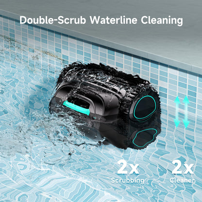 WYBOT C1 Cordless Pool Cleaner, Wall & Waterline Cleaning, 150 min Runtime, App Navigation