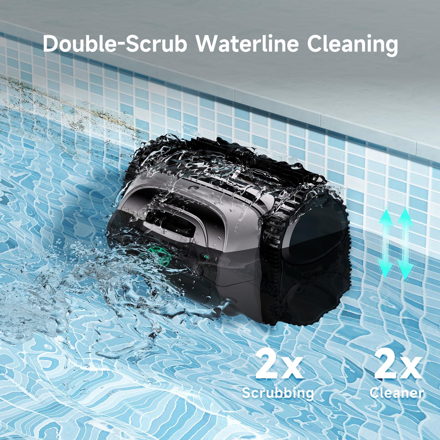 WYBOT C1 Cordless Pool Vacuum, 4-in-1 Smart Cleaner, 150 min Runtime, App Control Navigation